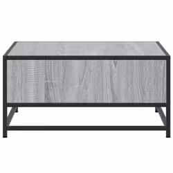 vidaXL Coffee Table Hallway Tea End Table Side Table Engineered Wood and Metal - grey sonoma - Additional view 5