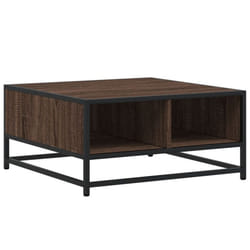 vidaXL Coffee Table Hallway Tea End Table Side Table Engineered Wood and Metal - brown oak