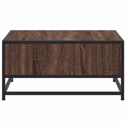 vidaXL Coffee Table Hallway Tea End Table Side Table Engineered Wood and Metal - brown oak - Additional view 5