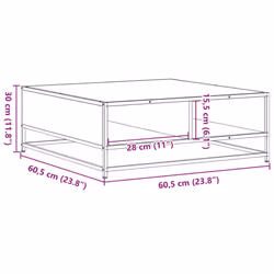vidaXL Coffee Table Hallway Tea End Table Side Table Engineered Wood and Metal - brown oak - Additional view 9