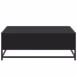 vidaXL Coffee Table Hallway Tea End Table Side Table Engineered Wood and Metal - black, 80 x 80 x 30 cm - Additional view 5