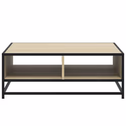 vidaXL Coffee Table Hallway Tea End Table Side Table Engineered Wood and Metal - sonoma oak, 80 x 80 x 30 cm - Additional view 4