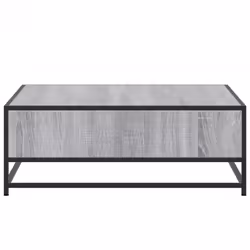 vidaXL Coffee Table Hallway Tea End Table Side Table Engineered Wood and Metal - grey sonoma, 80 x 80 x 30 cm - Additional view 5