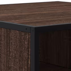 vidaXL Coffee Table Hallway Tea End Table Side Table Engineered Wood and Metal - brown oak, 80 x 80 x 30 cm - Additional view 7