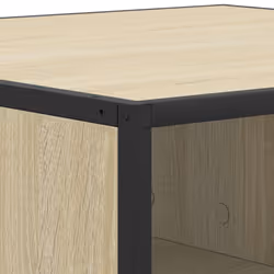 vidaXL Coffee Table Hallway Tea End Table Side Table Engineered Wood and Metal - sonoma oak, 100 x 100 x 30 cm - Additional view 7