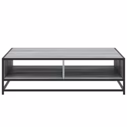 vidaXL Coffee Table Hallway Tea End Table Side Table Engineered Wood and Metal - grey sonoma, 100 x 100 x 30 cm - Additional view 4