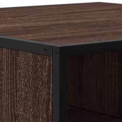 vidaXL Coffee Table Hallway Tea End Table Side Table Engineered Wood and Metal - brown oak, 100 x 100 x 30 cm - Additional view 7