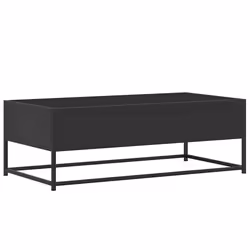 vidaXL Coffee Table End Table Side Table Brown Oak Engineered Wood and Metal - black - Additional view 6