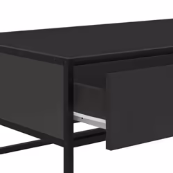 vidaXL Coffee Table End Table Side Table Brown Oak Engineered Wood and Metal - black - Additional view 8