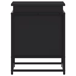 vidaXL Storage Box with Lid Toy Box Blanket Box Chest Black Engineered Wood - Additional view 4