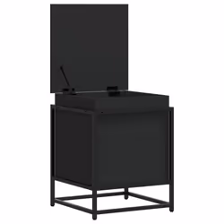 vidaXL Storage Box with Lid Toy Box Blanket Box Chest Black Engineered Wood - Additional view 6