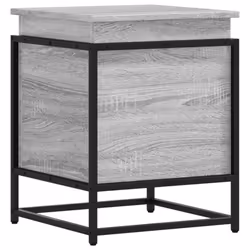 vidaXL Storage Box with Lid Toy Box Blanket Box Grey Sonoma Engineered Wood