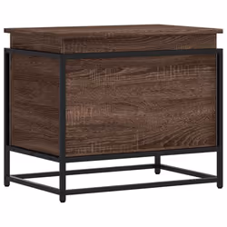 vidaXL Storage Box with Lid Toy Box Blanket Box Brown Oak Engineered Wood