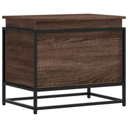 vidaXL Storage Box with Lid Toy Box Blanket Box Brown Oak Engineered Wood