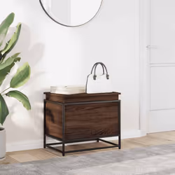 vidaXL Storage Box with Lid Toy Box Blanket Box Brown Oak Engineered Wood