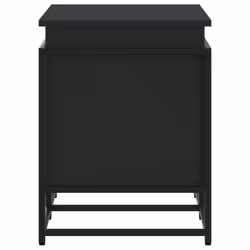 vidaXL Storage Box with Lid Toy Box Blanket Box Chest Black Engineered Wood - Additional view 4