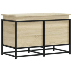 vidaXL Storage Box with Lid Toy Box Blanket Box Sonoma Oak Engineered Wood