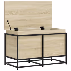 vidaXL Storage Box with Lid Toy Box Blanket Box Sonoma Oak Engineered Wood - Additional view 6