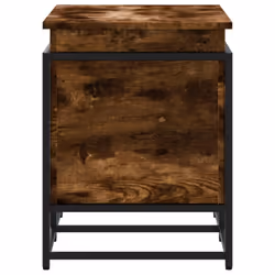 vidaXL Storage Box with Lid Toy Box Blanket Box Smoked Oak Engineered Wood - Additional view 4