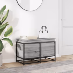 vidaXL Storage Box with Lid Toy Box Blanket Box Grey Sonoma Engineered Wood