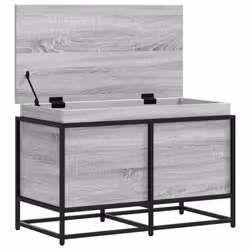 vidaXL Storage Box with Lid Toy Box Blanket Box Grey Sonoma Engineered Wood - Additional view 6