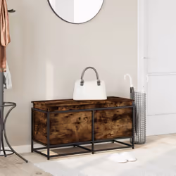 vidaXL Storage Box with Lid Toy Box Blanket Box Smoked Oak Engineered Wood
