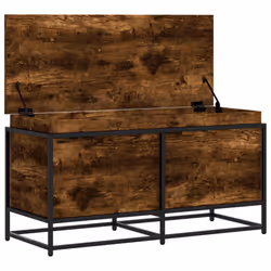vidaXL Storage Box with Lid Toy Box Blanket Box Smoked Oak Engineered Wood - Additional view 6