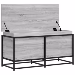 vidaXL Storage Box with Lid Toy Box Blanket Box Grey Sonoma Engineered Wood - Additional view 6