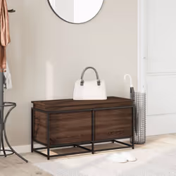 vidaXL Storage Box with Lid Toy Box Blanket Box Brown Oak Engineered Wood