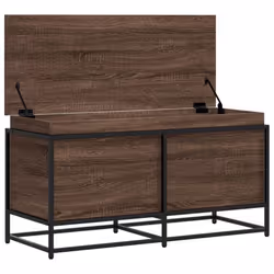 vidaXL Storage Box with Lid Toy Box Blanket Box Brown Oak Engineered Wood - Additional view 6