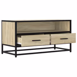 vidaXL TV Cabinet TV Stand Media TV Unit Engineered Wood and Metal - sonoma oak - Additional view 6