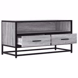 vidaXL TV Cabinet TV Stand Media TV Unit Engineered Wood and Metal - grey sonoma - Additional view 6