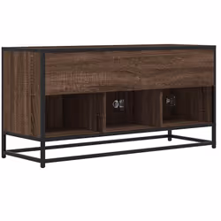 vidaXL TV Cabinet TV Stand Media TV Unit Engineered Wood and Metal - brown oak - Additional view 5
