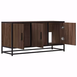 vidaXL TV Cabinet TV Stand Media TV Unit Engineered Wood and Metal - brown oak - Additional view 6