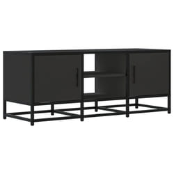 vidaXL TV Cabinet TV Stand Media TV Unit Engineered Wood and Metal - black