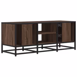 vidaXL TV Cabinet TV Stand Media TV Unit Engineered Wood and Metal - brown oak - Additional view 5