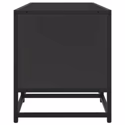 vidaXL TV Cabinet TV Stand Media Unit TV Unit Black Engineered Wood and Metal - Additional view 4