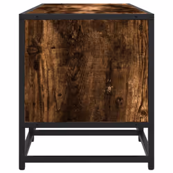 vidaXL TV Cabinet TV Stand Media TV Unit Smoked Oak Engineered Wood and Metal - Additional view 4