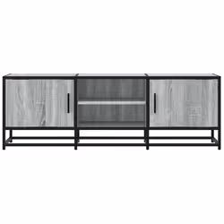 vidaXL TV Cabinet TV Stand Media TV Unit Grey Sonoma Engineered Wood and Metal - Additional view 3