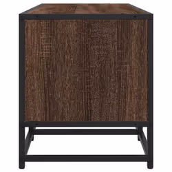 vidaXL TV Cabinet TV Stand Media TV Unit Brown Oak Engineered Wood and Metal - Additional view 4