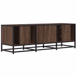 vidaXL TV Cabinet TV Stand Media TV Unit Brown Oak Engineered Wood and Metal - Additional view 5