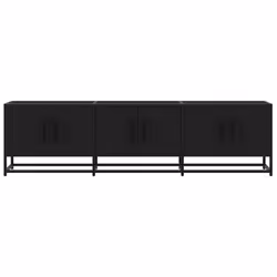 vidaXL TV Cabinet TV Stand Media Unit TV Unit Black Engineered Wood and Metal