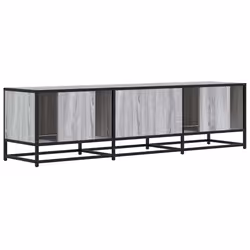 vidaXL TV Cabinet TV Stand Media TV Unit Grey Sonoma Engineered Wood and Metal - Additional view 5