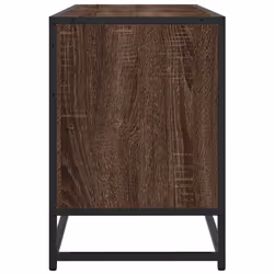 vidaXL TV Cabinet TV Stand Media TV Unit Brown Oak Engineered Wood and Metal - Additional view 4