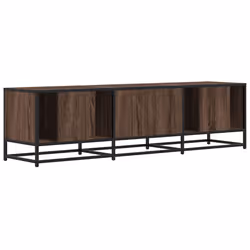 vidaXL TV Cabinet TV Stand Media TV Unit Brown Oak Engineered Wood and Metal - Additional view 5