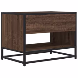 vidaXL TV Cabinet TV Stand Media TV Unit Engineered Wood and Metal - brown oak, 61 x 40 x 46 cm - Additional view 5