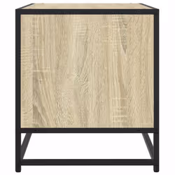 vidaXL TV Cabinet TV Stand Media TV Unit Engineered Wood and Metal - sonoma oak, 91 x 40 x 46 cm - Additional view 4
