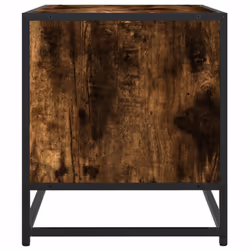 vidaXL TV Cabinet TV Stand Media TV Unit Engineered Wood and Metal - smoked oak, 91 x 40 x 46 cm - Additional view 4