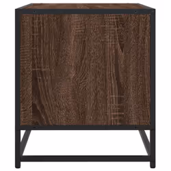 vidaXL TV Cabinet TV Stand Media TV Unit Engineered Wood and Metal - brown oak, 91 x 40 x 46 cm - Additional view 4