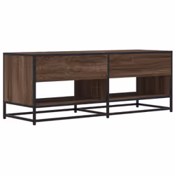 vidaXL TV Cabinet TV Stand Media TV Unit Engineered Wood and Metal - brown oak, 120.5 x 40 x 46 cm - Additional view 5